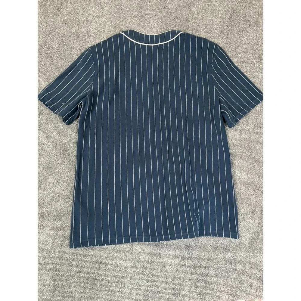 NWT True Religion‎ Dress Blue Color Baseball Jersey Short Sleeve Cotton Size M